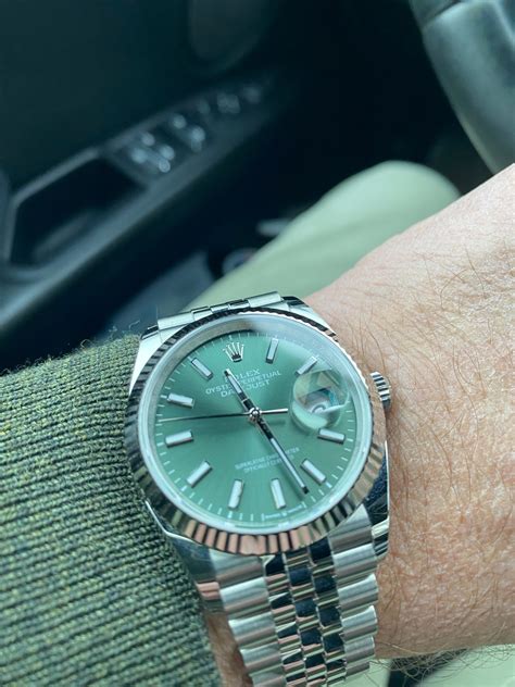 mint green dial rolex datejust|rolex datejust 36mm green dial.